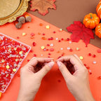 ZHIYUXI 1150PCS Thanksgiving Beads Fall Orange Glass Beads Jewelry Making | - Image 2