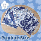 84 Pcs Blue White Floral Fabric Squares, 5″ Charm Packs - Image 2
