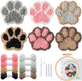 Avtytsda 6PCS Punch Needle Coaster Kit, Easy Punch Needle DIY Embroidery Set by Avtytsda
