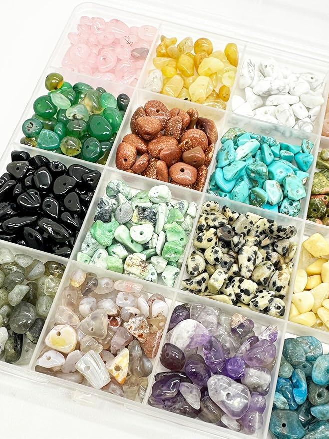 Gemstone Chips Beads DIY Jewelry Making, Healing Engry Crystals Polishing - Image 6
