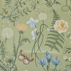 Yiran Sage Green Floral Comforter Set Queen Size, 7 Piece Botanical Comforter - Image 4