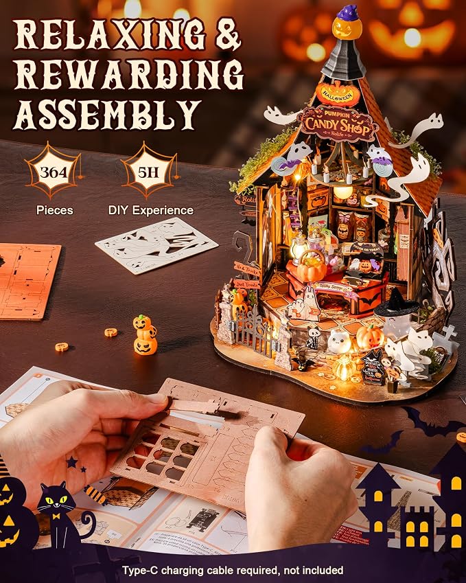 Rolife Halloween Haunted Candy House DIY Miniature House Kits - Image 7