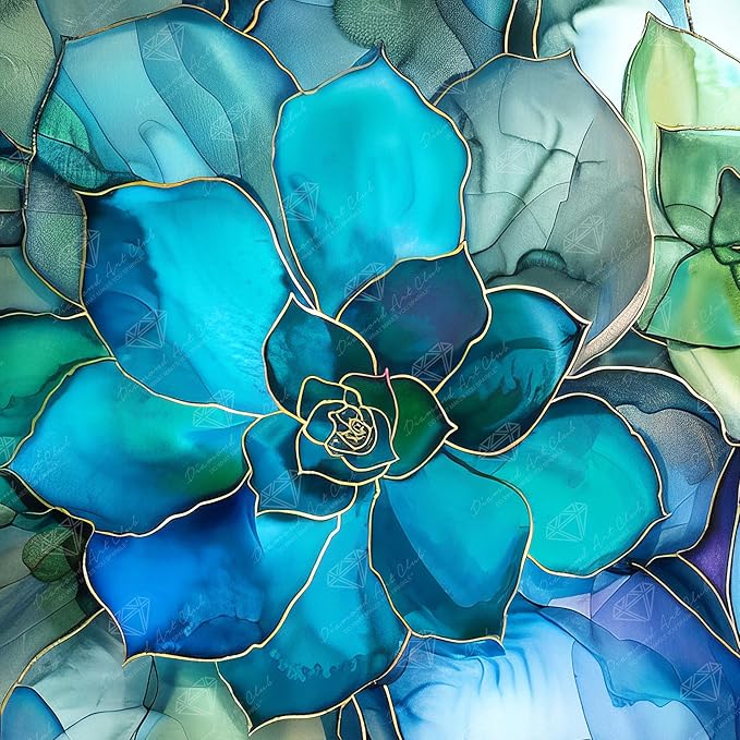 DIAMOND ART CLUB Shimmering Succulents Diamond Painting Kit, Fun DIY Crafts by DIAMONDARTCLUB
