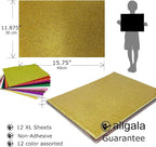 Allgala X-Large Glitter EVA Foam Sheets 12 Pack 12x16 inch Paper - Image 2
