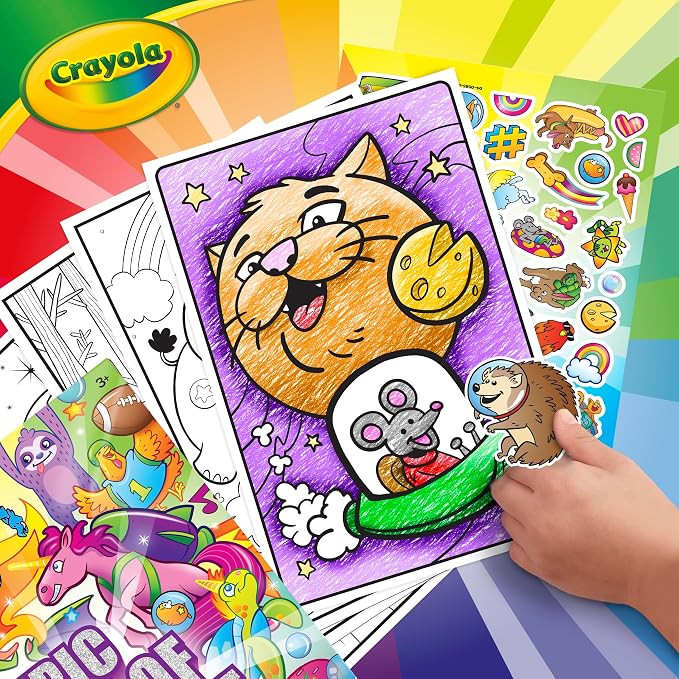 Crayola Epic Book of Awesome Coloring Book, Animal Coloring Pages, Glitter - Image 6