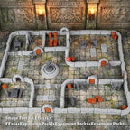 Dungeon Walls 40pcs 28mm Miniature RPG Terrain Modular System DND Terrain - Image 5