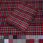 Pico Textiles 15 Yards Bolt Red and Black Tartan Plaid Flannel Fabric by PicoTextiles