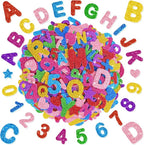 616PCS Glitter Foam Letter Stickers, Colorful Alphabet Number Stickers by Unknown