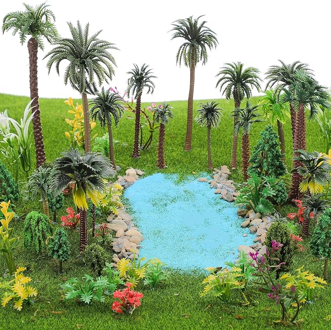 Sureio 130 Pcs Diorama Supplies Kit Include 121 Miniature Trees 1.2-7.48 Inch - Image 6