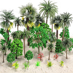 Skylety 35 Pcs Model Trees 6.3-1.2 Inch Mixed Miniature Trees Diorama Supplies by Skylety