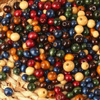 DAHI 580pcs Colorful Wooden Beads 8/10/12mm Assorted Macrame Wooden Loose by DAHI
