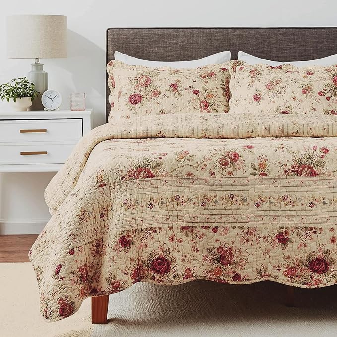 Greenland Home Antique Rose King Quilt Set - Image 2