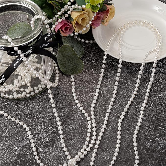 8mm Crafts Faux Pearl Beads Garland Pearl Bead Roll Strand of Pearls to - Image 6