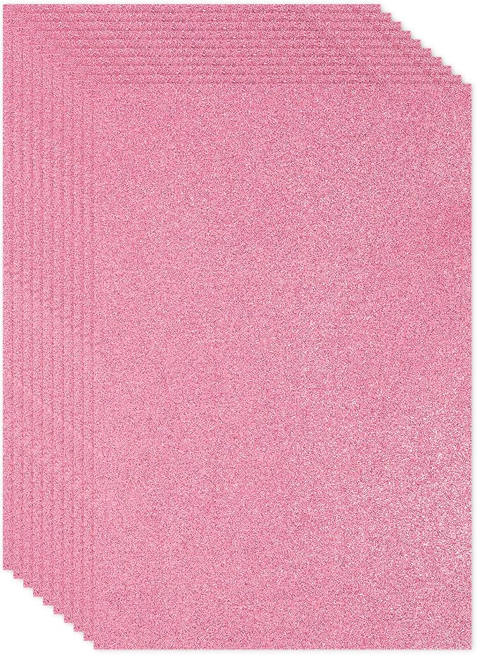 PATIKIL Dark Pink Shiny EVA Glitter Foam Sheet 11 x 8 Inch 2mm Thick by PATIKIL