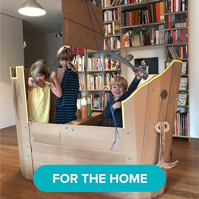 Makedo Explore | Upcycled Cardboard Construction Toolkit in Small Toolbox | - Image 5
