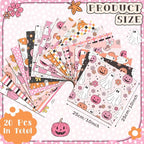 HunnmingRe 20 Pcs 10''x10'' Pink Halloween Quilting Fabric Square Pink Spooky - Image 2