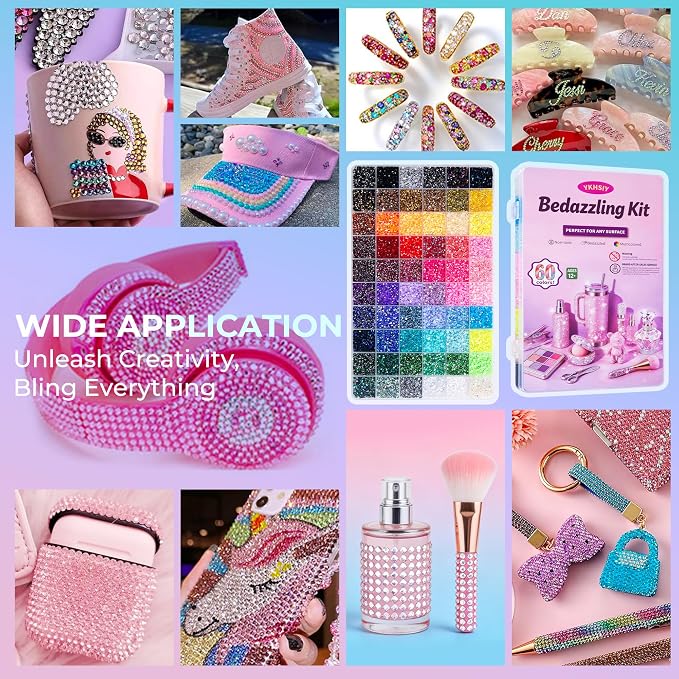 Bedazzling Kit 48000Pcs 60 Colors Resin Jelly Rhinestones, Bedazzler Kit - Image 6