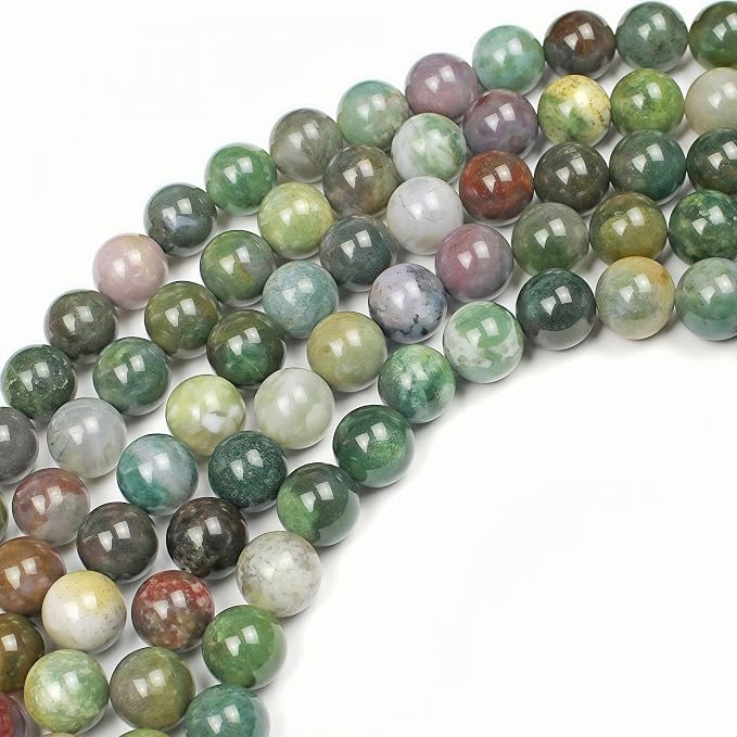 MJDCB AAA Natural Round India Agate Stone Beads Onyx Loose Beads - Image 5