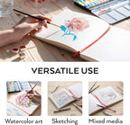 ARTEZA Watercolor Sketchbooks, 8.25 x 8.25 Inches, 68 Pages Each, 110 lb / 230 - Image 4
