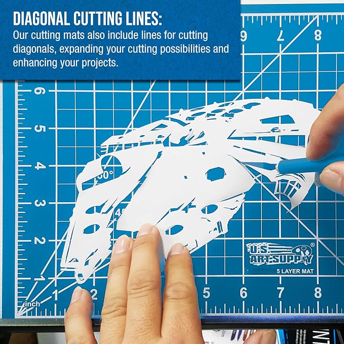 U.S. Art Supply 9" x 12" Self-Healing Cutting Mat 5-Ply - Image 4
