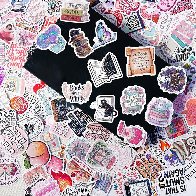 150 Pcs Romance Book Stickers for Kindle, Holographic Reading Sticker Packs for - Image 2