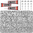 32000Pcs Silver Clear Rhinestones by Worthofbest