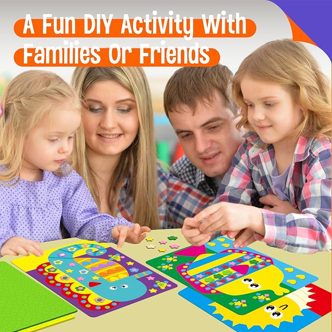 SpriteGru Foam Sticker Art Activity, 20 Marine Animals - Image 7