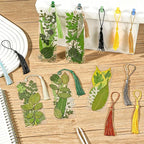 20 Sets Dried Leaves Bookmark Making Kit Transparent Bookmark DIY Projects - Image 6