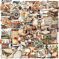 50PCS Retro Coffee Stickers for Scrapbooking Journaling Junk Journal Scrapbook by Unknown