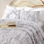 JANZAA Twin Quilt White Quilt Bed Spread Boho Quilt - Image 3