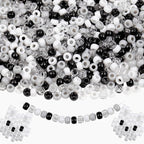 Black White Pony Beads 1000 Pcs Beads by KAKW