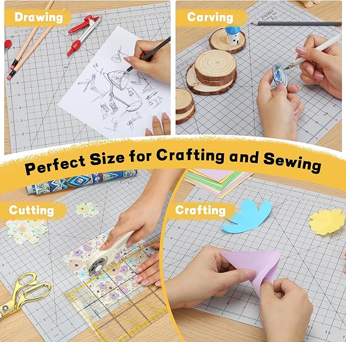 Premium Self Healing Cutting Mat 18'' x 12'', A3 Non-slip Sewing Mat - Image 7
