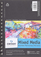 Canson Artist Series Mixed Media Paper, Wirebound Pad, 5.5x8.5 inches, 30 Sheets by Unknown