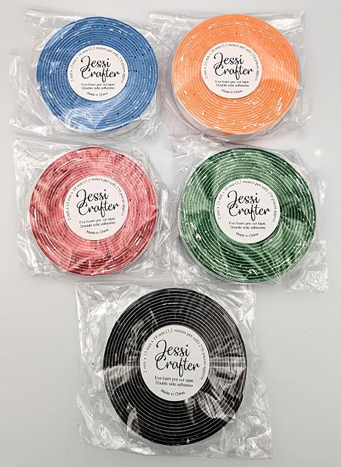 Eva Foam pre Cut Tape Rolls, Double Side Adhesive by JessiCrafter