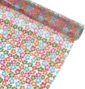 Flower Printed TPU Jelly Faux Leather Fabrics, 11.8 x 47.2 Inch Clear TPU Vinyl by letsinstyle