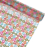 Flower Printed TPU Jelly Faux Leather Fabrics, 11.8 x 47.2 Inch Clear TPU Vinyl by letsinstyle