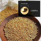 1500pcs Gold 5mm Pearl Beads - Image 2