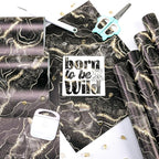 Tintnut Marble Permanent Vinyl 8 Pcs 12x10in Black Gold Adhesive Vinyl | - Image 7