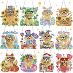 Cinnvoice 12 Pcs Summer Seasonal Diamond Art Hanging Ornament Kit by Cinnvoice