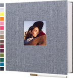 potricher Large Photo Album Self Adhesive 3x5 4x6 5x7 8x10 10x12 Pictures Linen by potricher