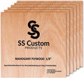 Mahogany Plywood Sheets for Crafts 1/8 inch, 3mm Plywood Sheet for Laser by SSCustomPRODUCTS