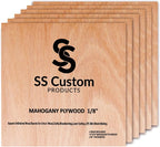 Mahogany Plywood Sheets for Crafts 1/8 inch, 3mm Plywood Sheet for Laser by SSCustomPRODUCTS