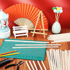 Timtin 225 Pieces 1/4" x 12" Balsa Wood Sticks Square Wooden Dowels Wood Square - Image 7