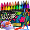 ARTISTRO 36 Fabric Markers for Clothes and Textiles – Permanent No-Bleed Fabric by ARTISTRO