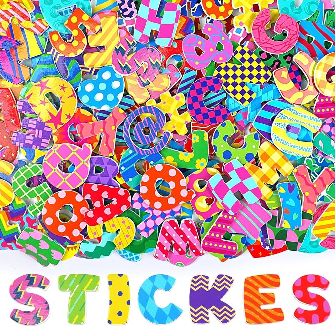 640 PCS Foam Letter Stickers for Kids Crafts, 3D Puffy Colorful Alphabet ABC by Huimdery