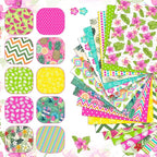 HunnmingRe 20 Pcs 10''x10'' Summer Tropical Quilting Fabric Square Pineapple - Image 5