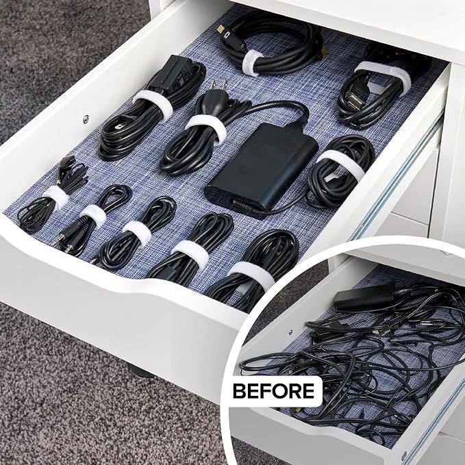 Self-Gripping Cable Ties by Wrap-It Storage, 40 Pack – Reusable Hook and Loop - Image 2