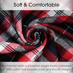 Pico Textiles 20 Yards Bolt Black Red White Tartan Plaid Flannel Fabric - Image 2
