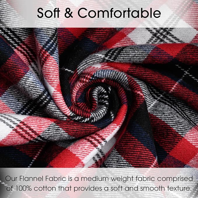 Pico Textiles 15 Yards Bolt Black Red White Tartan Plaid Flannel Fabric - Image 2