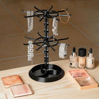 2 Tier Rotating Jewelry Display Stand, Necklace Holder, Jewelry Tree Stand - Image 4